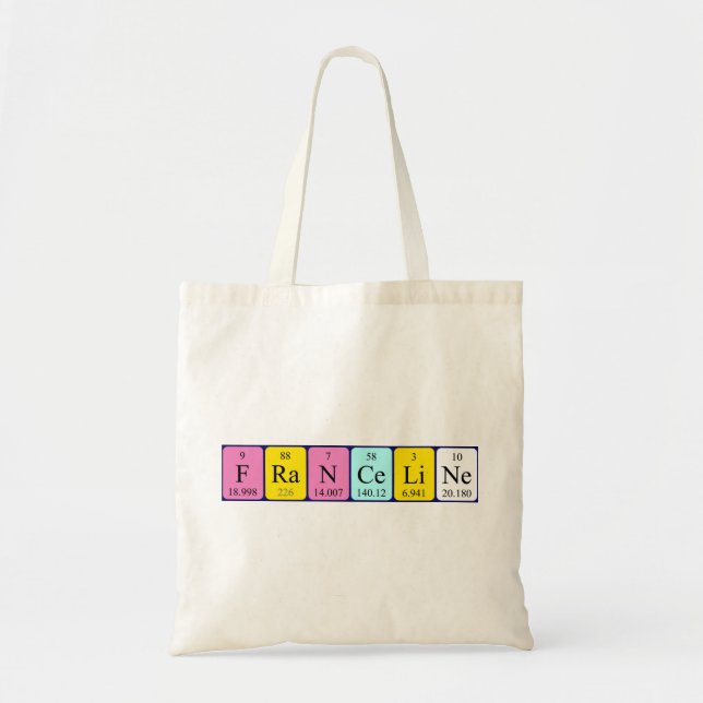 Franceline periodic table name tote bag (Front)