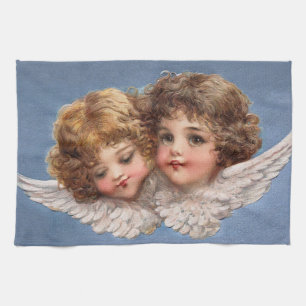 Frances Brundage: Angel Couple 1 Kitchen Towel