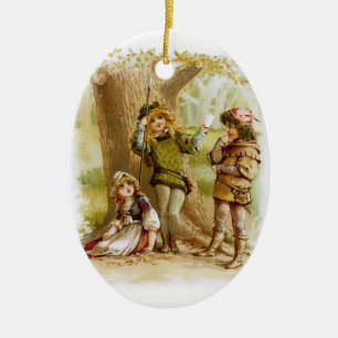 Frances Brundage: Celia, Rosalind, and Orlando Ceramic Ornament