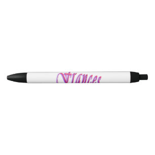 Frances, Name Logo, Blue Ink Pen. Blue Ink Pen