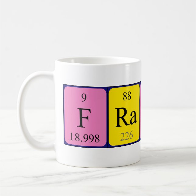 Frances periodic table name mug (Left)