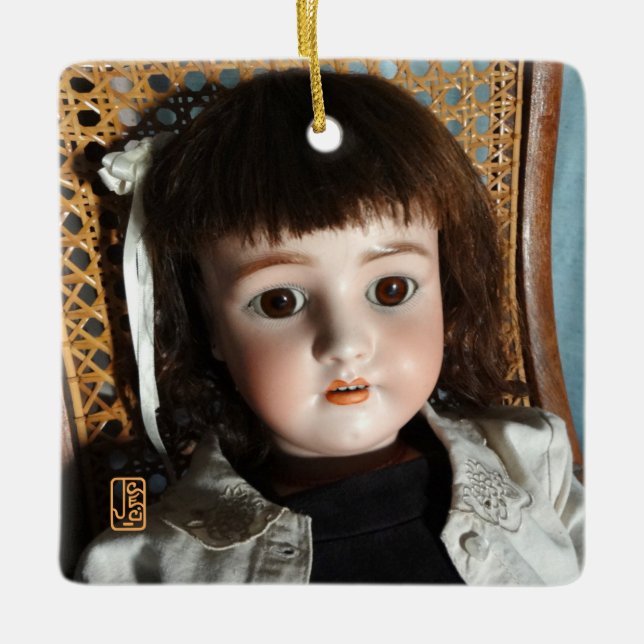 "Frances" Victorian Doll Ceramic Ornament (Front)
