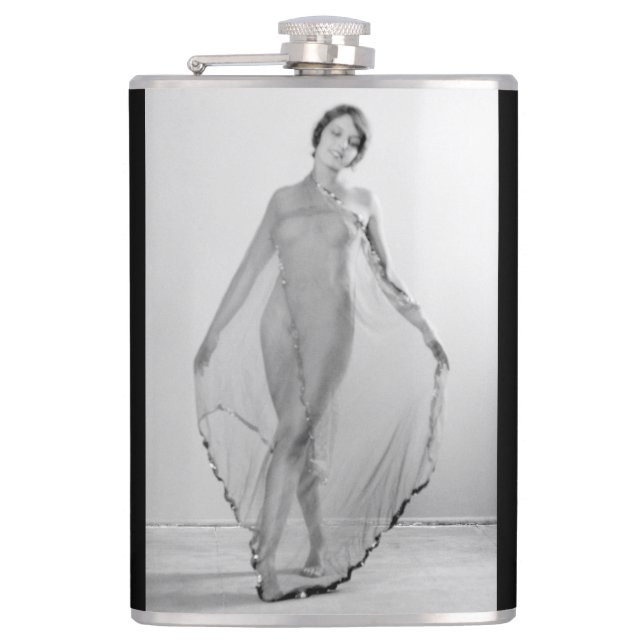 Francesca a Bella Ragazza, Beautiful italian Girl Hip Flask (Front)