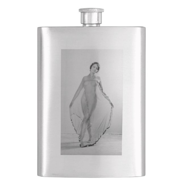 Francesca a Bella Ragazza, Beautiful italian Girl Hip Flask (Front)