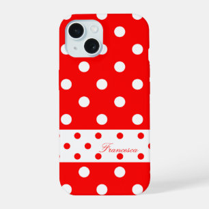 Francesca - Cute Polka Dots - Red iPhone Cover