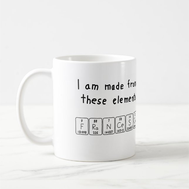 Francesca periodic table name mug (Left)