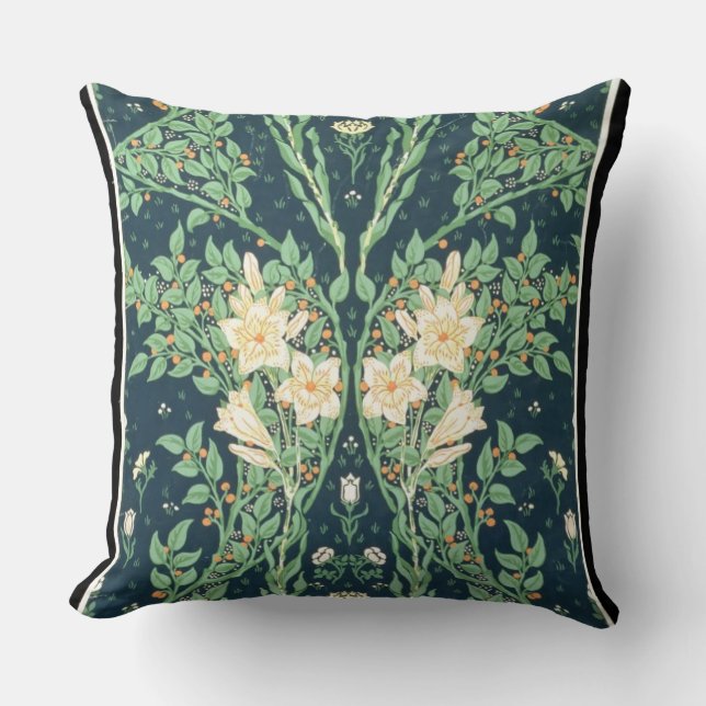 Francesca wallpaper design throw pillow (Front)