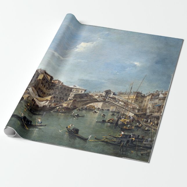 Francesco Guardi Grand Canal with the Rialto Wrapping Paper (Unrolled)