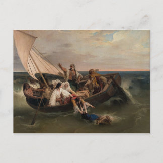Francesco Hayez - Boat of greek Fugitives Postcard