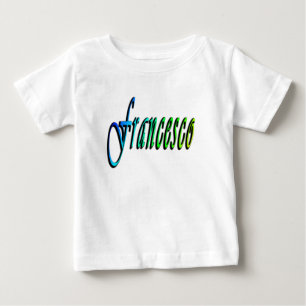 Francesco, Name, Logo, Baby Boys White T-shirt