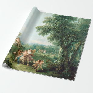 Francesco Zuccarelli Landscape with the Education Wrapping Paper