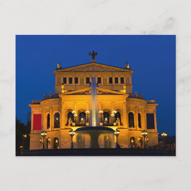 Francfort - Opéra à la carte postale twilight (Devant)