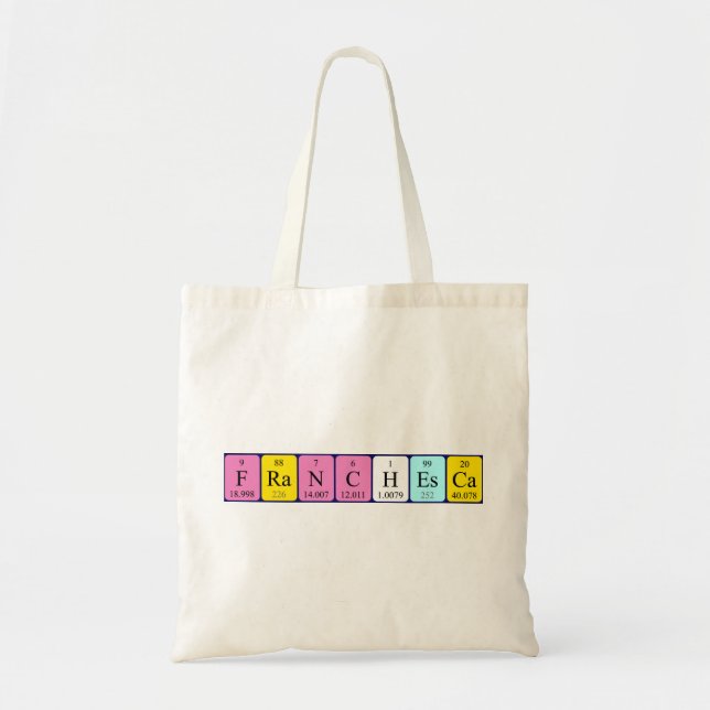 Franchesca periodic table name tote bag (Front)