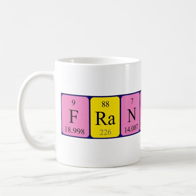Franchesco periodic table name mug (Left)