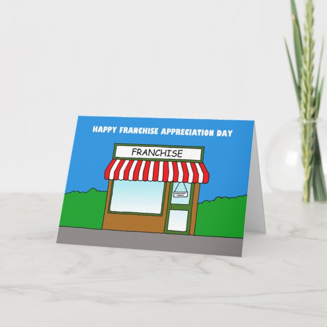 Franchise Appreciation Day Cartoon Business Card (Front)