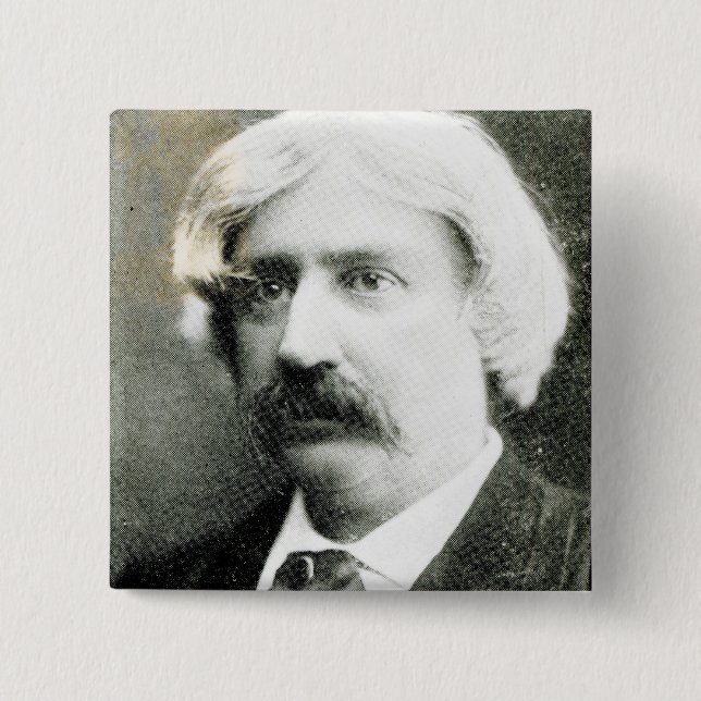 Francis Brett Harte 2 Inch Square Button (Front)