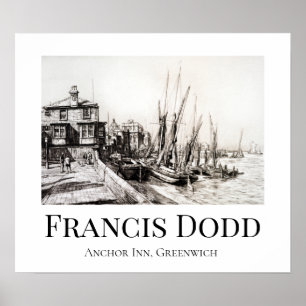 Francis Dodd Anchor Inn, Greenwich Poster