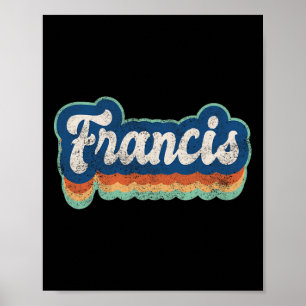 Francis First Name Boy Vintage Style 70s 80s Perso Poster