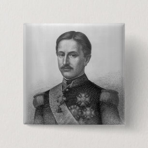 Francis II of the Two Sicilies 2 Inch Square Button