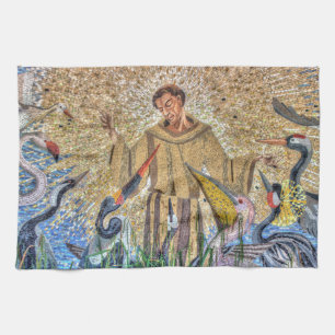 Francis Of Assisi Mosaic Kitchen Towel