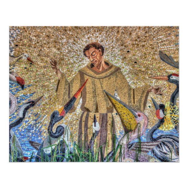 Francis Of Assisi Mosaic Poster (Front)