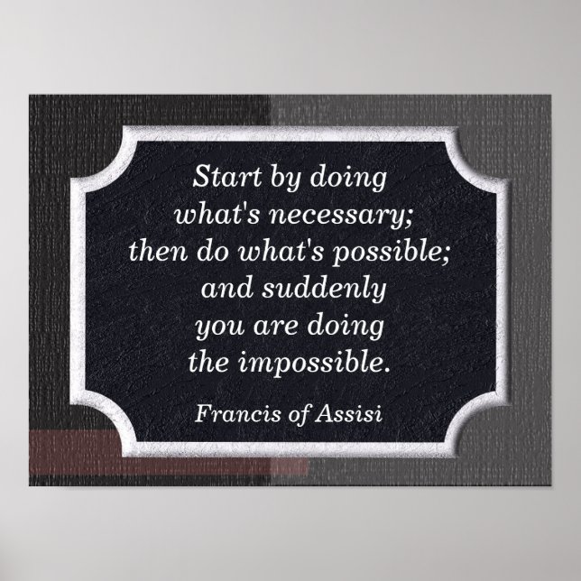 Francis of Assisi quote - print (Front)