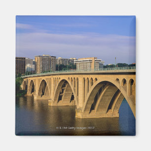 Francis Scott Key Bridge in daylight Magnet