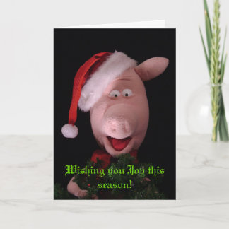 Francis the Pig Christmas Card