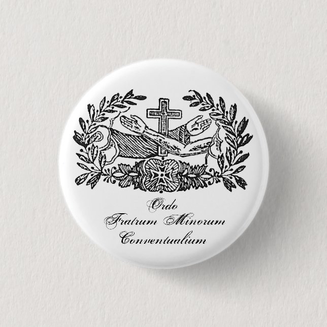 Franciscan Order 1 Inch Round Button (Front)