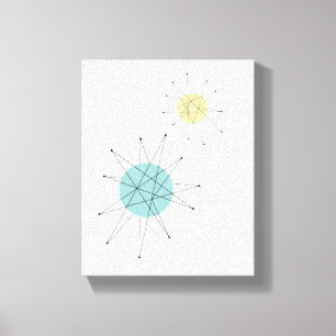 Franciscan Starburst Mid Century Modern Canvas Print