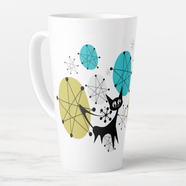 Franciscan Starburst Mid Mod Atomic Cat Latte Mug (Left Angle)