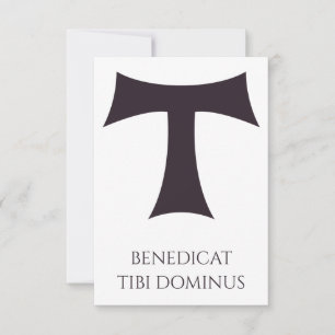 Franciscan Tau Cross Holy Card Pater Noster