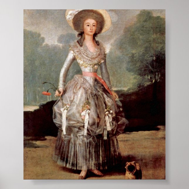 Francisco de Goya - Portrait of Duchess of Alba Poster (Front)