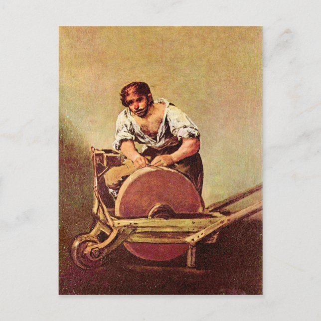Francisco de Goya - The grinder Postcard (Front)