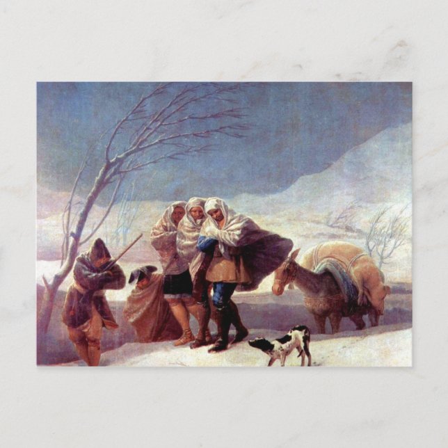 Francisco de Goya - The snowstorm Postcard (Front)