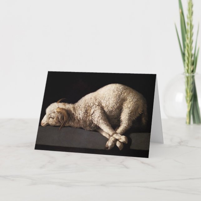 Francisco de Zurbaran- Agnus Dei Card (Front)