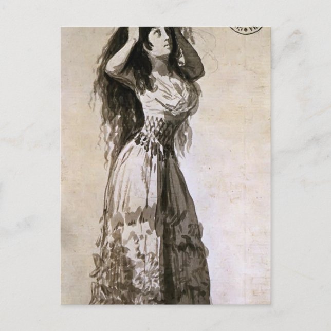 Francisco Goya- Duchess of Alba Arranging her Hair Postcard (Front)