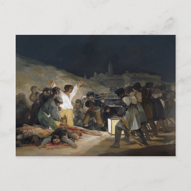 Francisco Goya-Execution of Defenders of Madrid Postcard (Front)