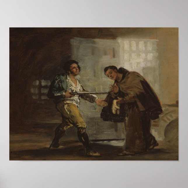 Francisco Goya - Friar Pedro Offers Shoes Poster (Front)