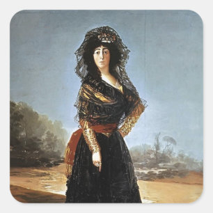 Francisco Goya- The Duchess of Alba Square Sticker