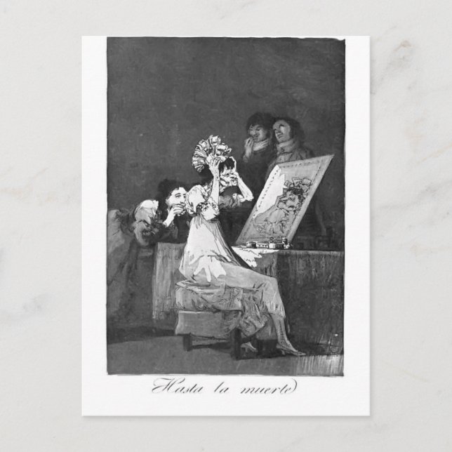Francisco Goya- Till death Postcard (Front)