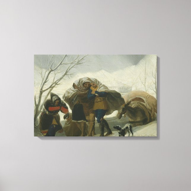 Francisco Goya - Winter Scene Canvas Print (Front)