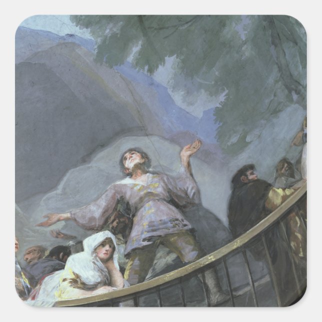 Francisco Jose de Goya y Lucientes | An Ecstatic W Square Sticker (Front)