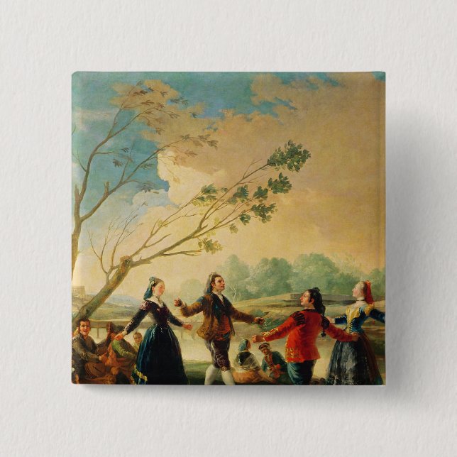 Francisco Jose de Goya y Lucientes | Dance on the  2 Inch Square Button (Front)