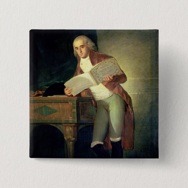 Francisco Jose de Goya y Lucientes | Don Jose Alva 2 Inch Square Button (Front)