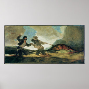 Francisco Jose de Goya y Lucientes   Duel with Clu Poster