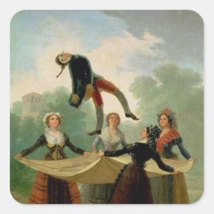 Francisco Jose de Goya y Lucientes El Pelele 17 Square Sticker