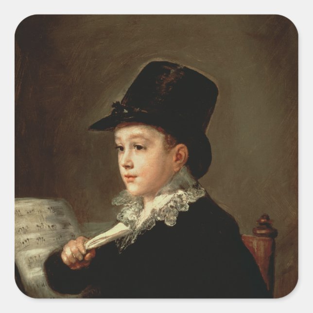 Francisco Jose de Goya y Lucientes | Portrait of M Square Sticker (Front)