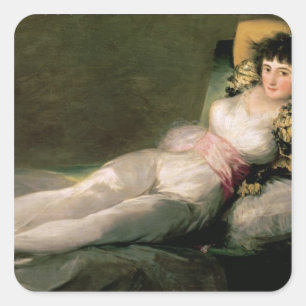 Francisco Jose de Goya y Lucientes   The Clothed M Square Sticker