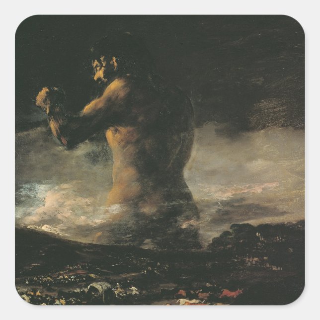 Francisco Jose de Goya y Lucientes | The Colossus, Square Sticker (Front)